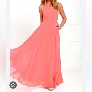 Lulus Coral Maxi Dress